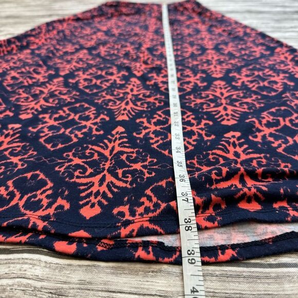 Joe Benbasset Women's A-Line Maxi Skirt Navy Blue Coral Pink M Med Medium Flowy - Picture 11 of 11